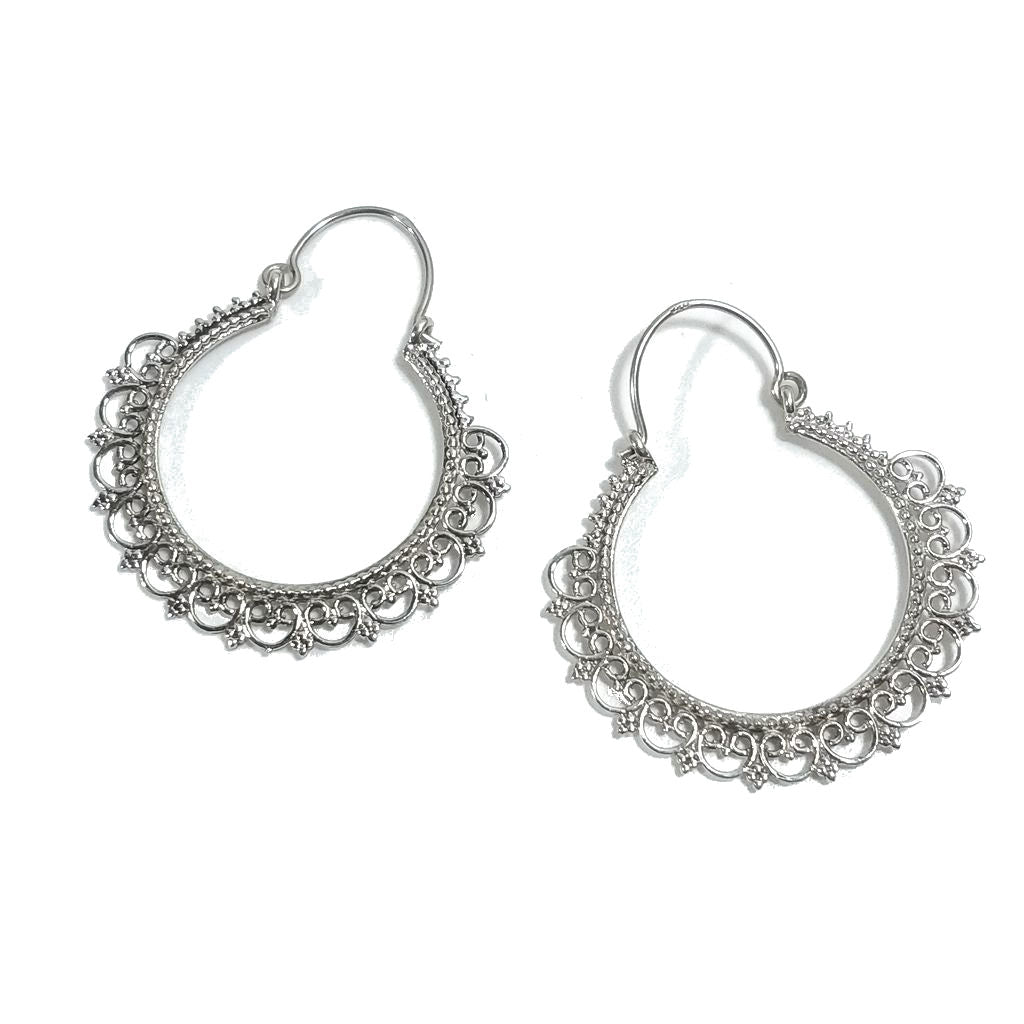 ORECCHINI ETNICI Argento 925 Orecchini artigianali | Cerchio