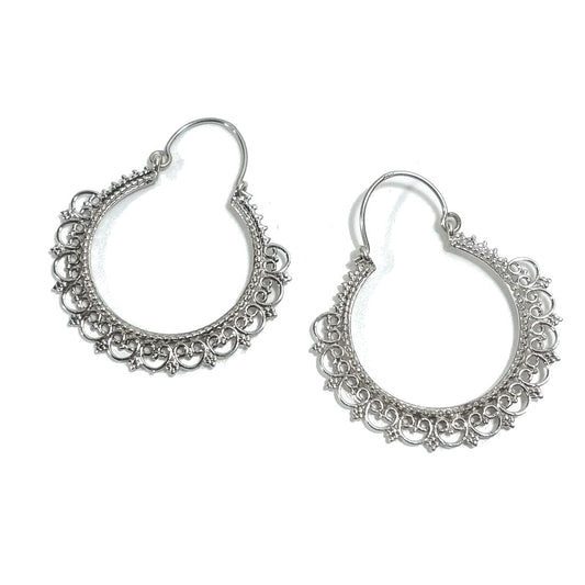 ORECCHINI ETNICI Argento 925 Orecchini artigianali | Cerchio