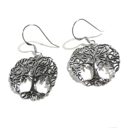 ORECCHINI etnici in argento 925 albero della vita - CHANDUR