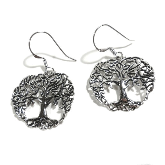 ORECCHINI etnici in argento 925 albero della vita - CHANDUR