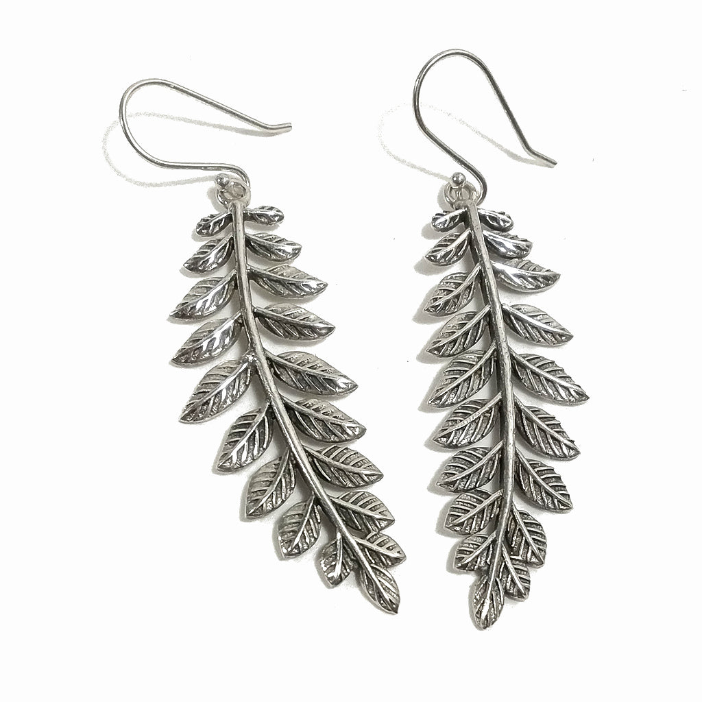 ORECCHINI etnici in argento 925 | Felce | Gioielli in argento