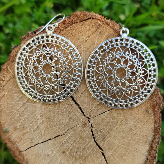 ORECCHINI etnici BALAADITYA in argento 925 | ORECCHINI argento