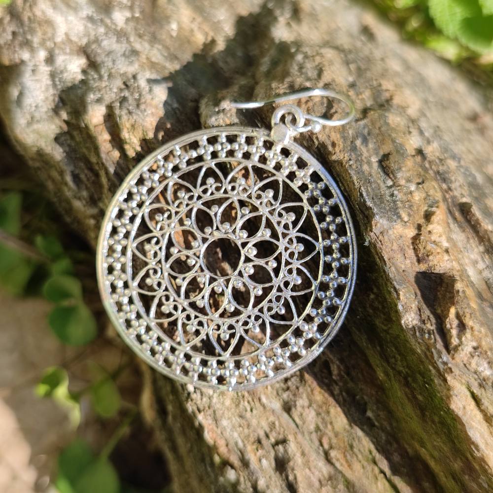 ORECCHINI etnici BALAADITYA in argento 925 | ORECCHINI argento