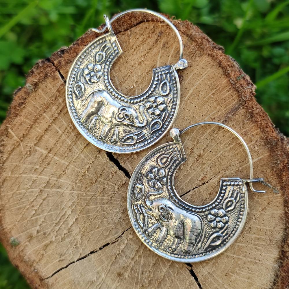 ORECCHINI etnici BALAJI in argento 925 | ORECCHINI argento