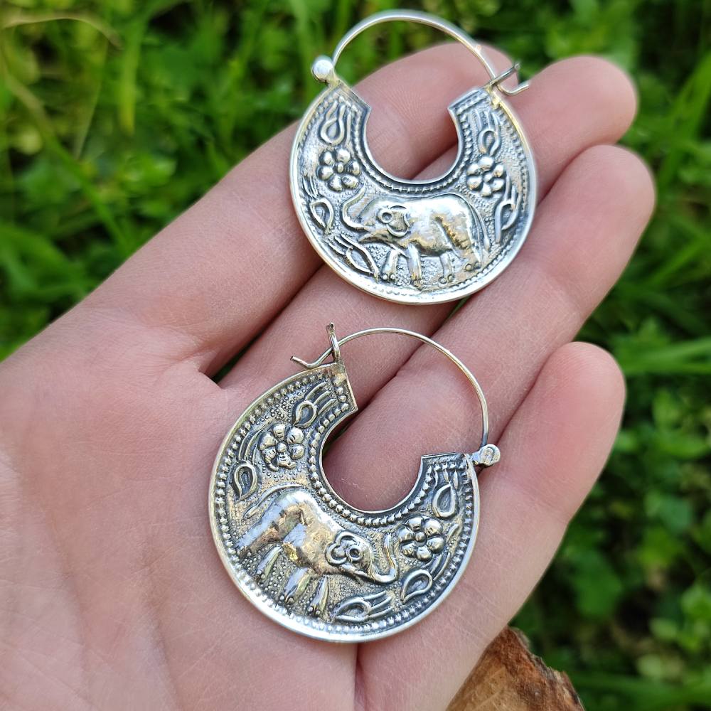 ORECCHINI etnici BALAJI in argento 925 | ORECCHINI argento