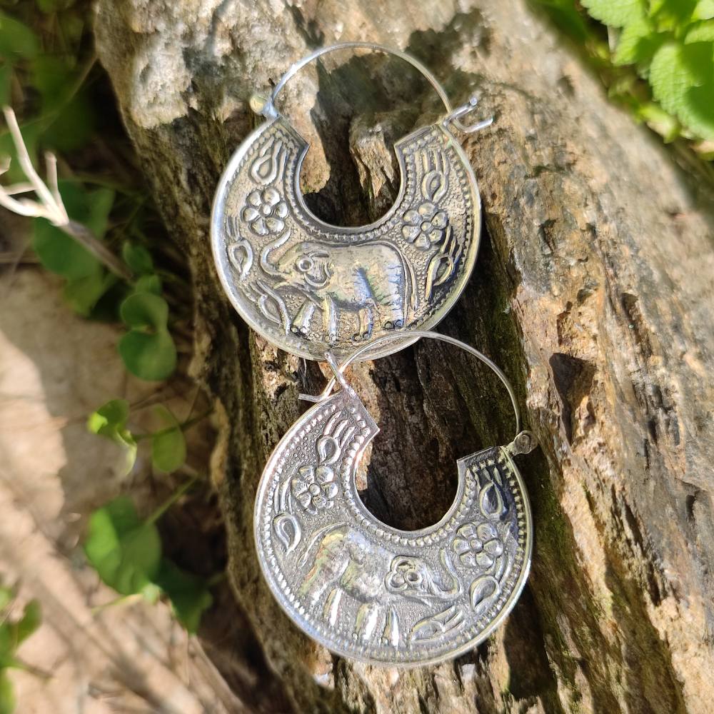 ORECCHINI etnici BALAJI in argento 925 | ORECCHINI argento