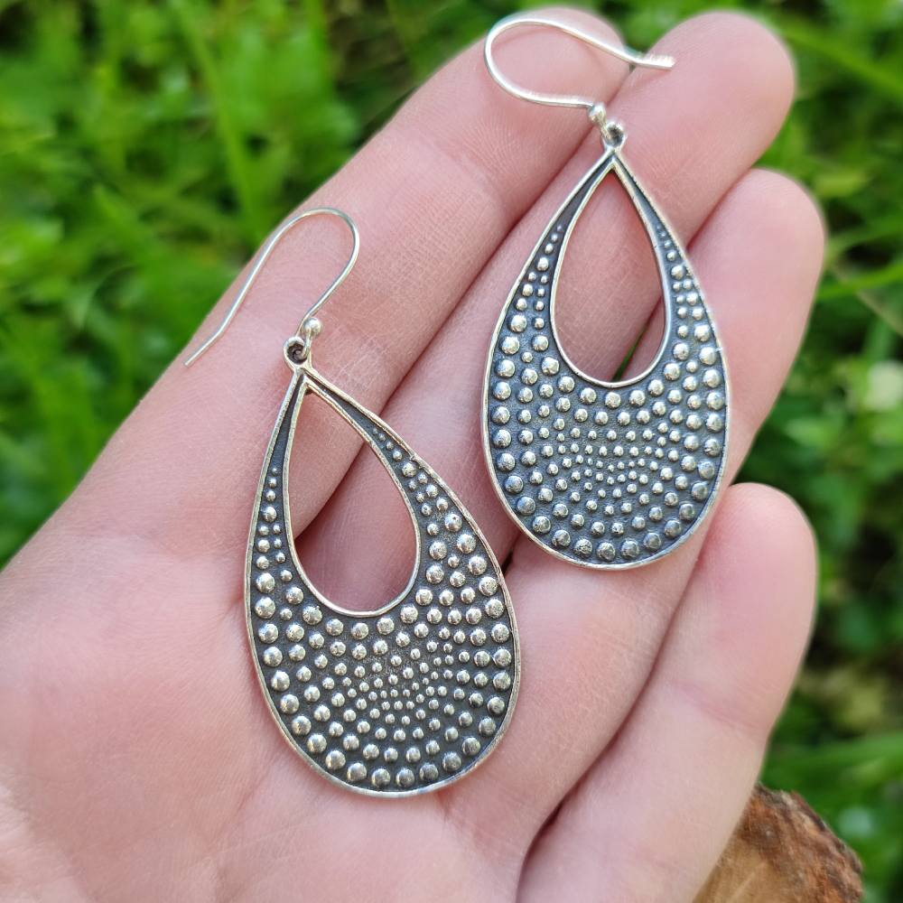 ORECCHINI etnici BALAKRISHNA in argento 925 | ORECCHINI argento