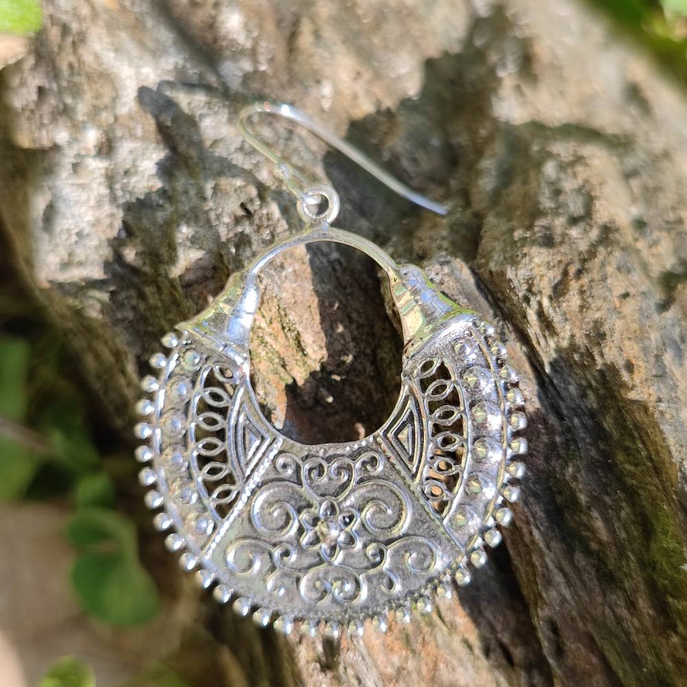 ORECCHINI etnici BALAMANI in argento 925 | ORECCHINI argento