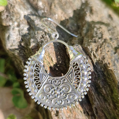 ORECCHINI etnici BALAMANI in argento 925 | ORECCHINI argento