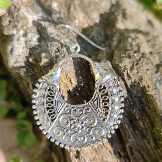 ORECCHINI etnici BALAMANI in argento 925 | ORECCHINI argento