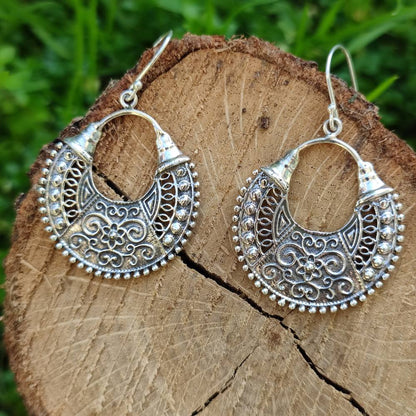 ORECCHINI etnici BALAMANI in argento 925 | ORECCHINI argento