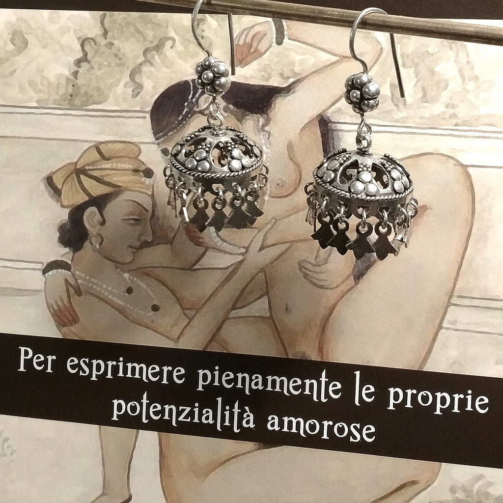 ORECCHINI chandelier etnico in argento 925 | Tradizionali indiani | Gioielli in argento