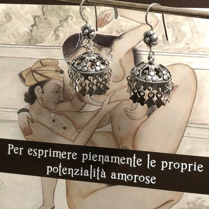 ORECCHINI chandelier etnico in argento 925 | Tradizionali indiani | Gioielli in argento