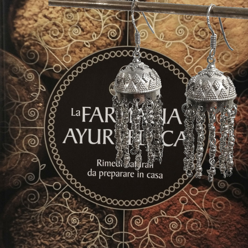 ORECCHINI chandelier etnico in argento 925 | Tradizionali indiani | Gioielli in argento