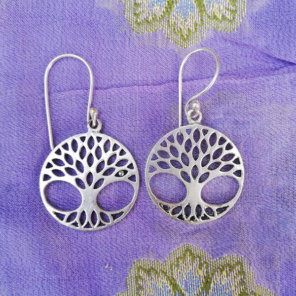 Orecchini etnici in ottone albero della vita - DEEPA