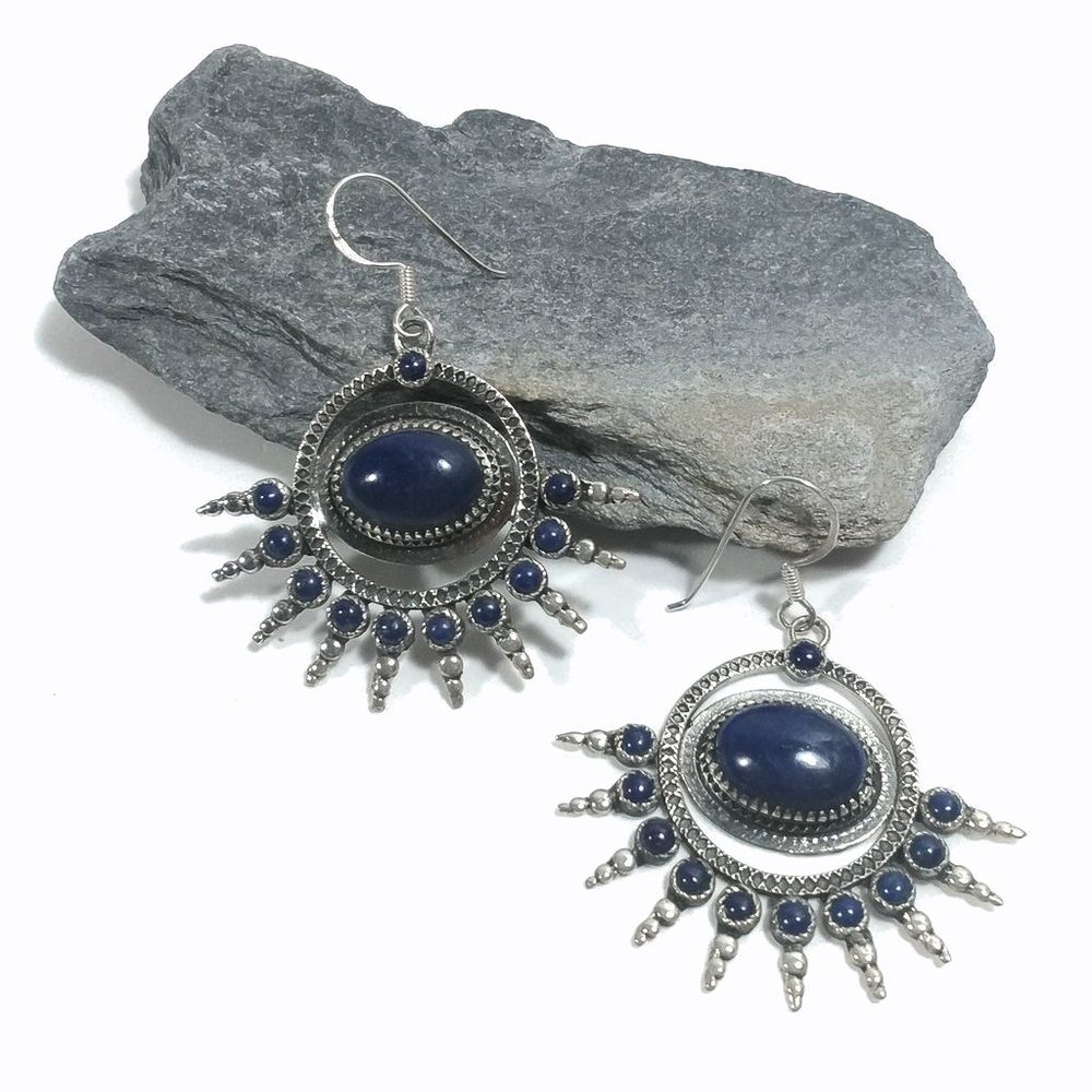 ORECCHINI Argento 925 ORECCHINI artigianali Lapislazzuli | orecchini etnici