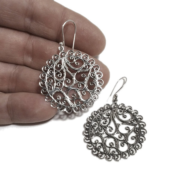 ORECCHINI etnici BIVIT argento - Orecchini floreali | ETNICO