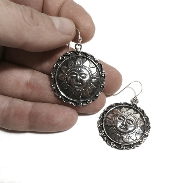 ORECCHINI etnici tibetani in argento 925 - SURYA