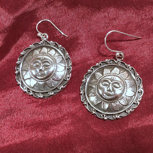ORECCHINI etnici tibetani in argento 925 - SURYA