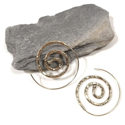 ORECCHINI ETNICI Ottone lucido ORECCHINI | Spirale