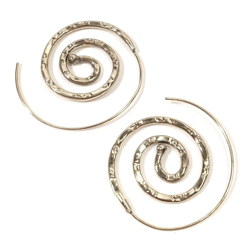 ORECCHINI ETNICI Ottone lucido ORECCHINI | Spirale
