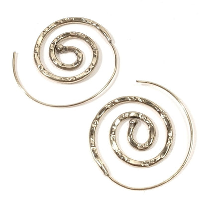 ORECCHINI ETNICI Ottone lucido ORECCHINI | Spirale