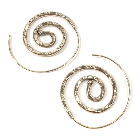 ORECCHINI ETNICI Ottone lucido ORECCHINI | Spirale
