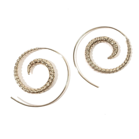 Orecchini etnici a spirale in ottone - MURWARI