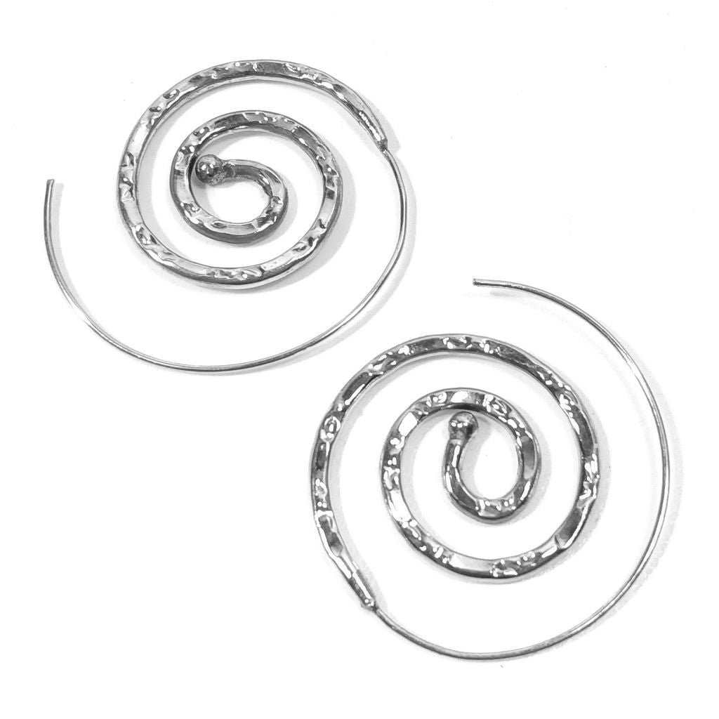 ORECCHINI ETNICI Ottone lucido ORECCHINI | Spirale