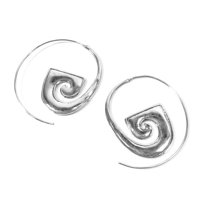ORECCHINI ETNICI Ottone lucido ORECCHINI | SPIRALE | BOHO style