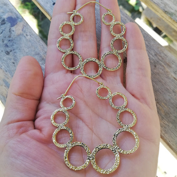 ORECCHINI etnici QUASAR in ottone senza pietra | ORECCHINI etnici in ottone | ilmondodiwit.com