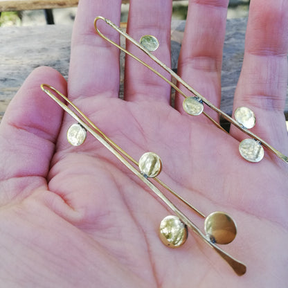ORECCHINI etnici SALONI in ottone senza pietra | ORECCHINI etnici in ottone | ilmondodiwit.com