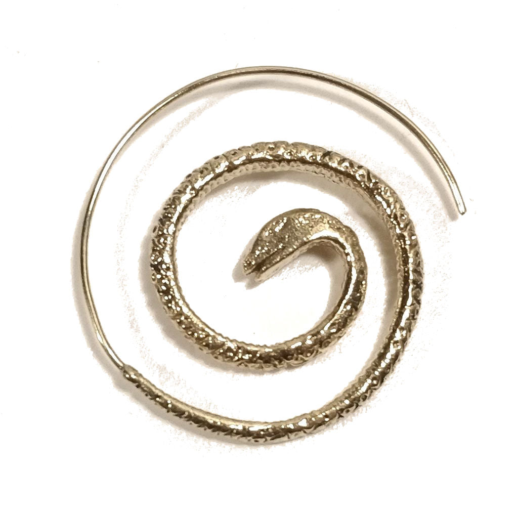 ORECCHINI etnici a spirale in ottone