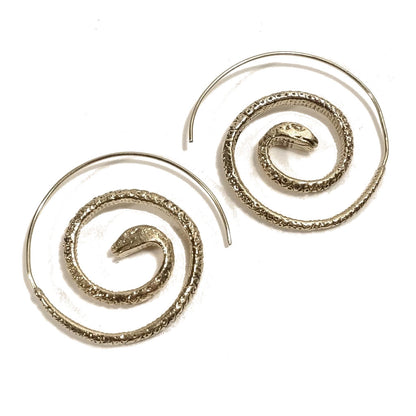 ORECCHINI etnici a spirale in ottone