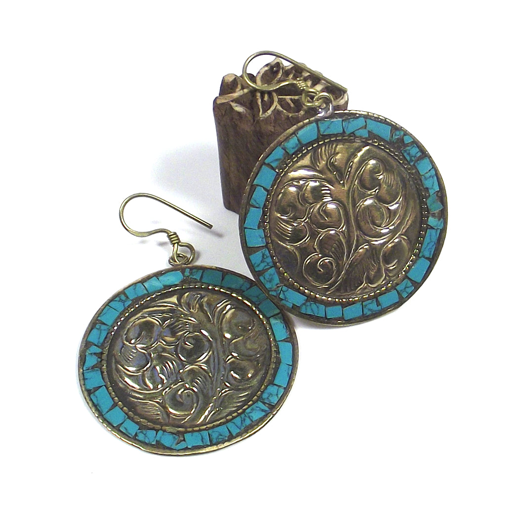 orecchini etnici turchese tibet earring orecchini