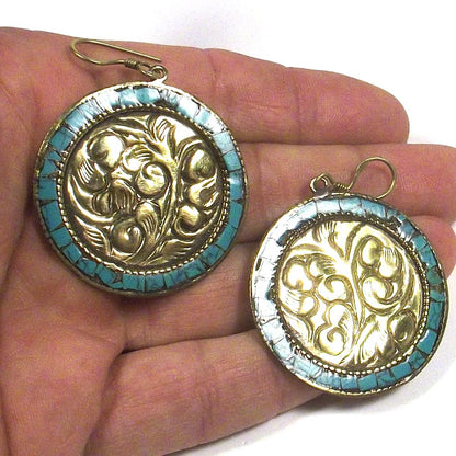 orecchini etnici turchese tibet earring orecchini