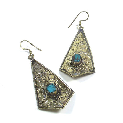 orecchini tibet artigianali ottone earring ohrringe