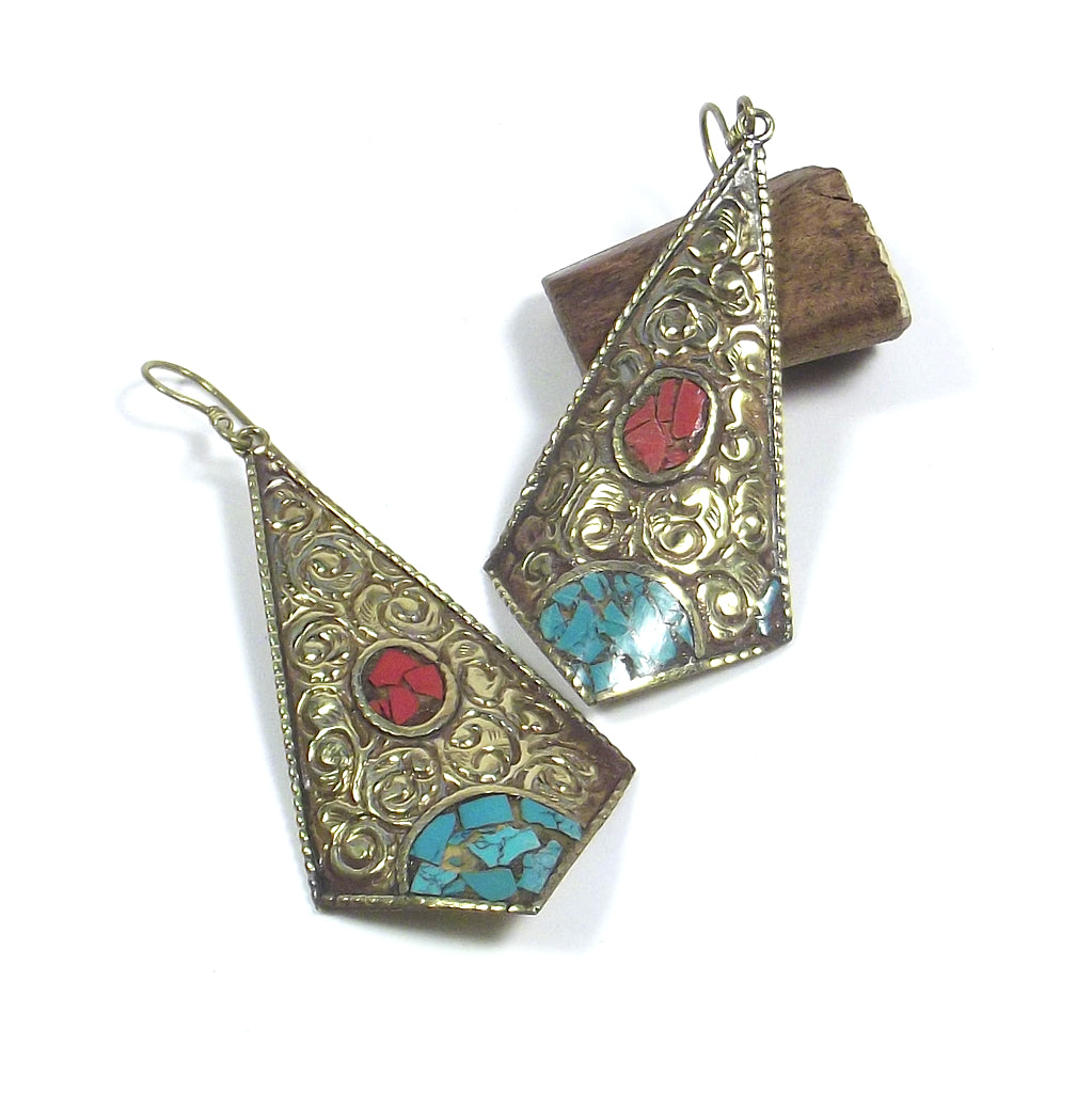 Orecchino tibet etnico Earring Ohrring