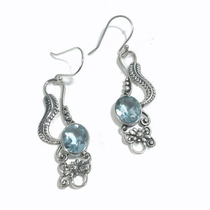 Orecchini artigianali con pietra in argento 925 - LUCKNOW