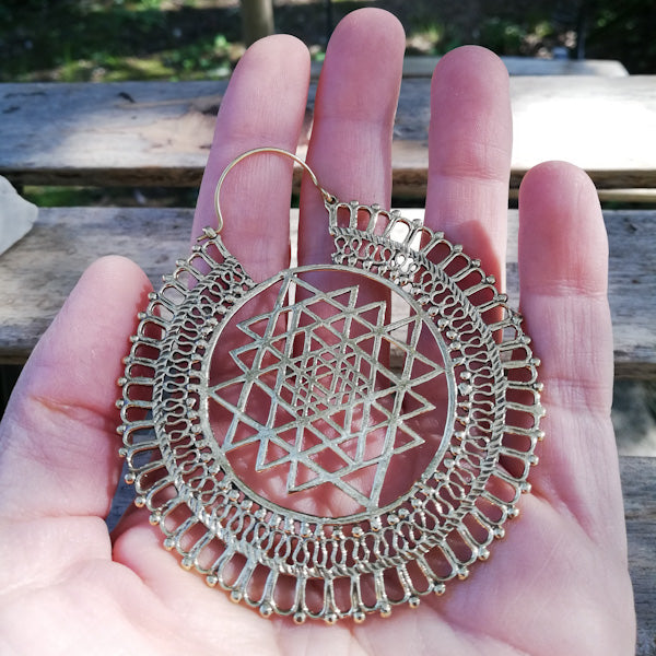 ORECCHINI etnici TUHINA in ottone senza pietra | ORECCHINI etnici in ottone | ilmondodiwit.com