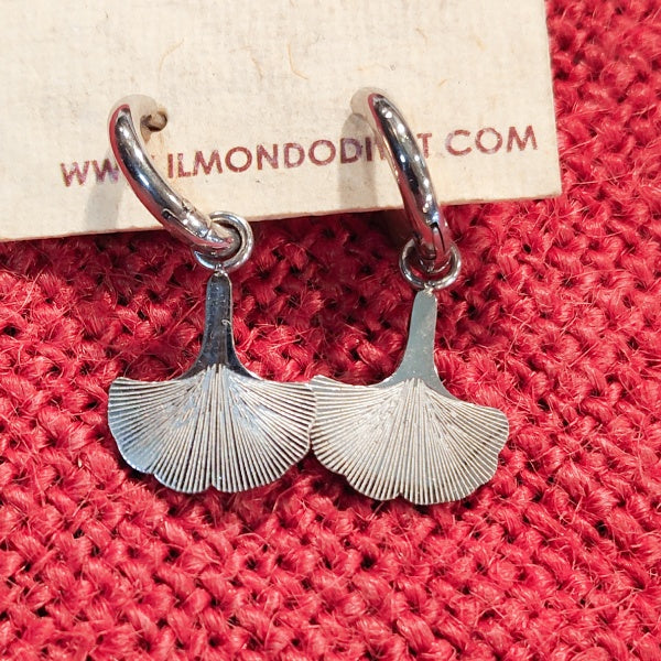 ORECCHINI acciaio 316 L - GINKGO BILOBA