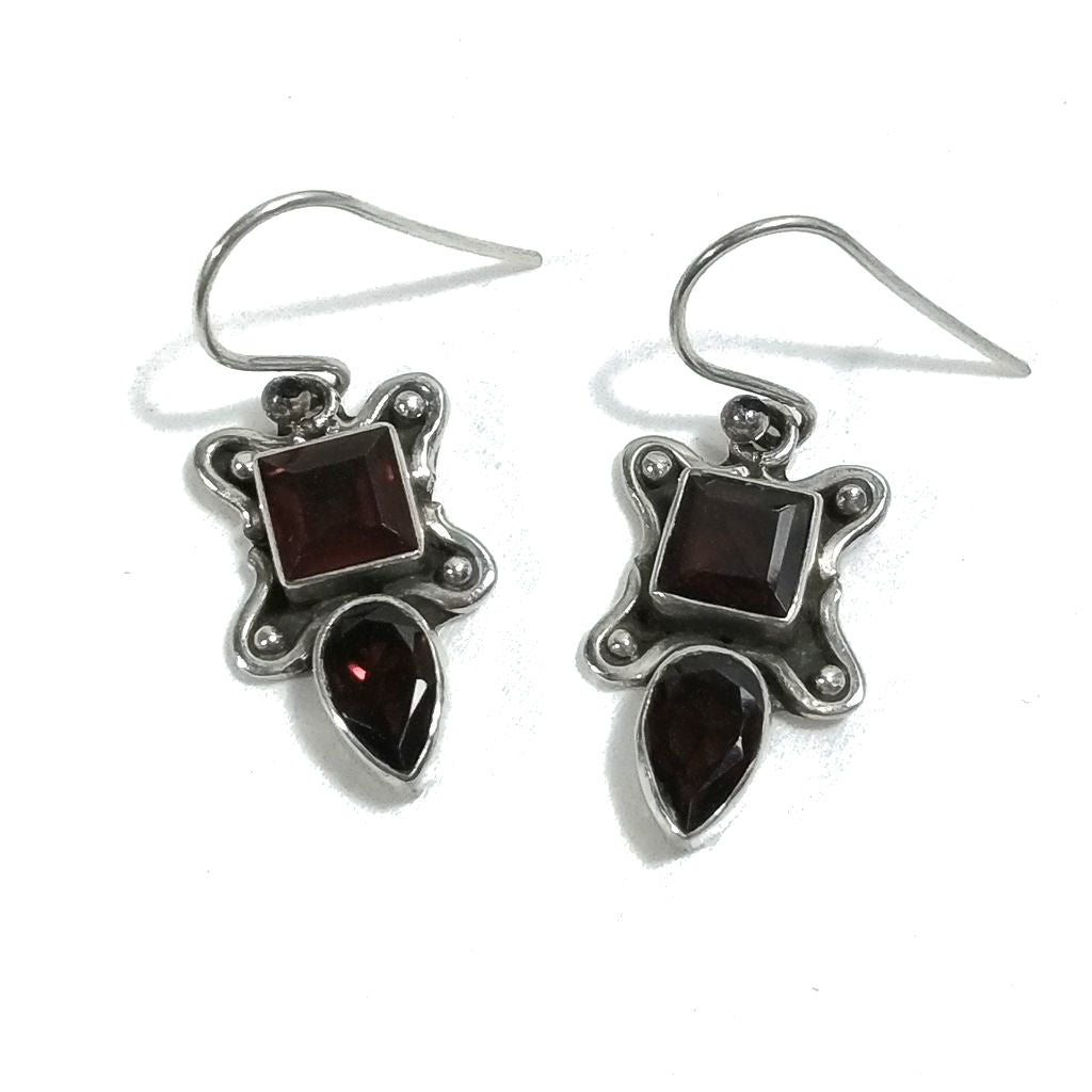 ORECCHINI Argento 925 ORECCHINI artigianali Granato | GIOIELLI argento