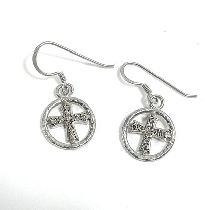 ORECCHINI in argento 925 con croce e zirconi - GRAL – immagine6