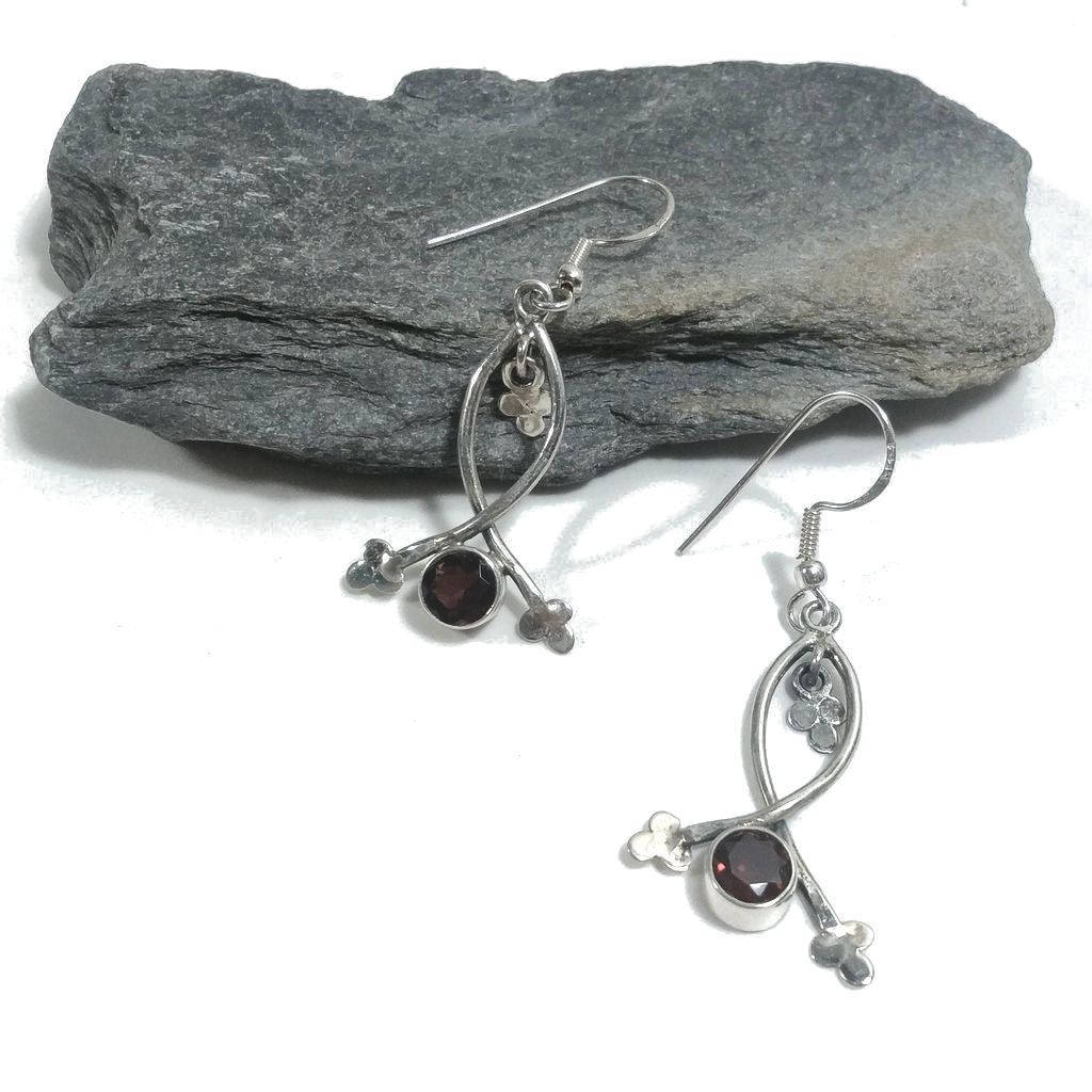 ORECCHINI Argento 925 artigianali con pietra - LILLY