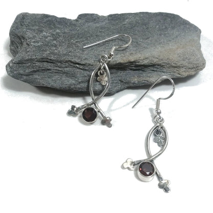 ORECCHINI Argento 925 artigianali con pietra - LILLY