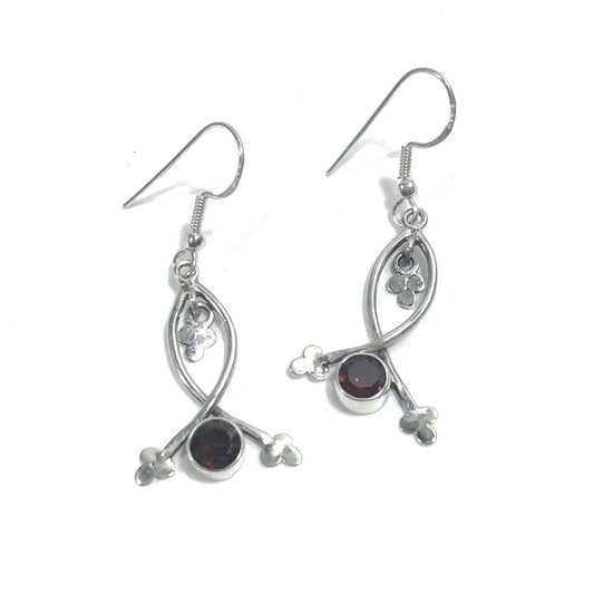 ORECCHINI Argento 925 artigianali con pietra - LILLY