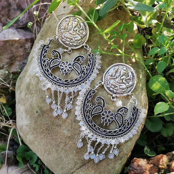 ORECCHINI LAVANYA in argento 925 con pietra | Orecchini argento con PIETRA DI LUNA