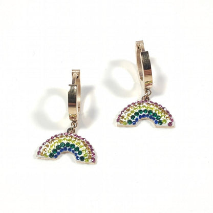 ORECCHINI Acciaio 316 L Chirurgico rosè - Arcobaleno – immagine6