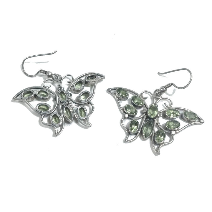 ORECCHINI Argento 925 ORECCHINI farfalla peridoto | orecchini artigianali
