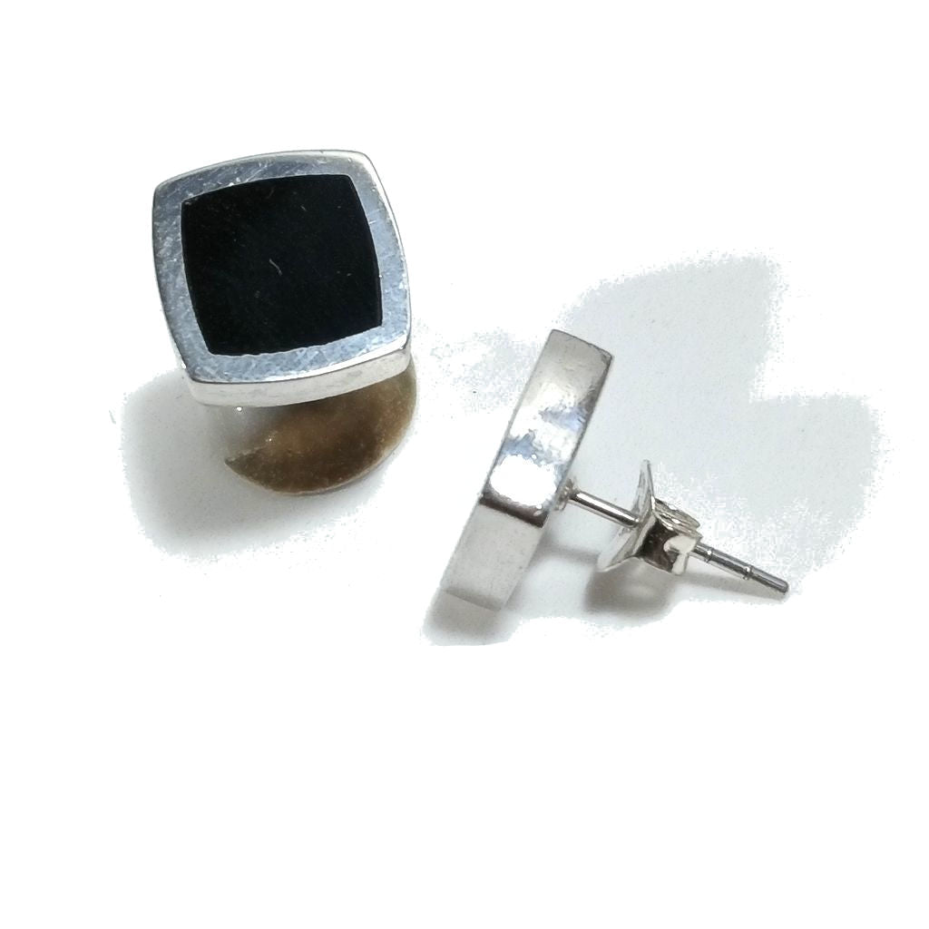 Orecchini da LOBO | Orecchini argento 925 - Onice nero | Gioielli argento piercing